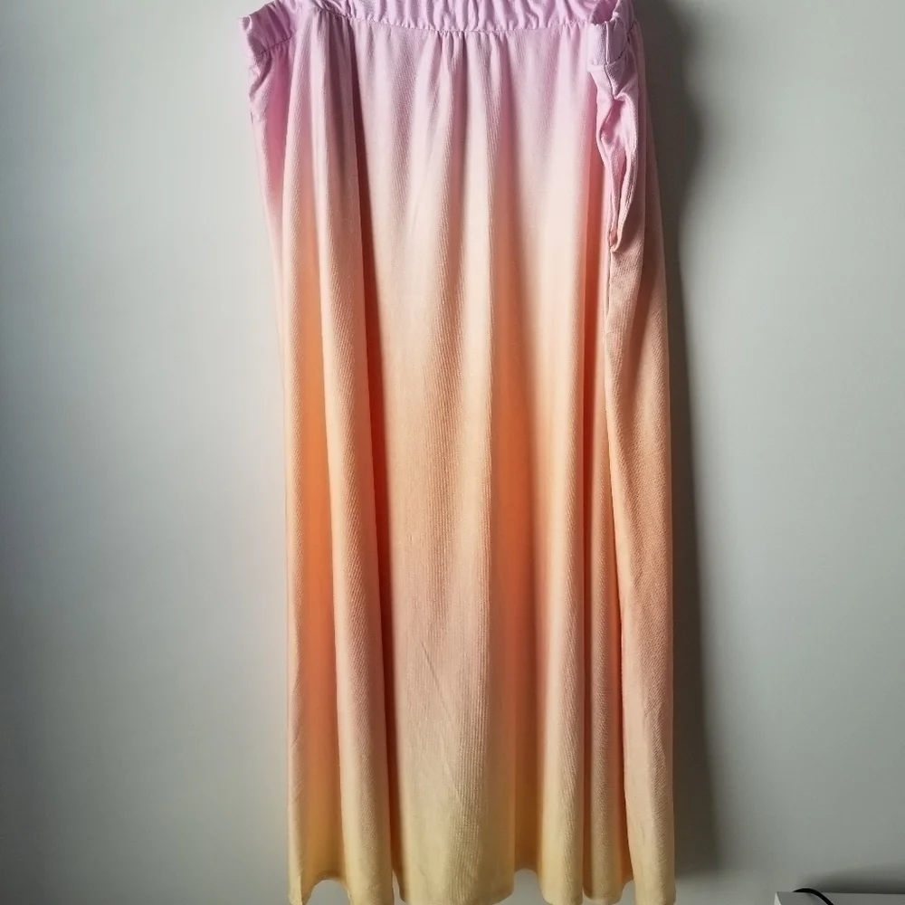 NWT Cato Pastel Ombre Maxi Skirt with Pockets Size 22/24W